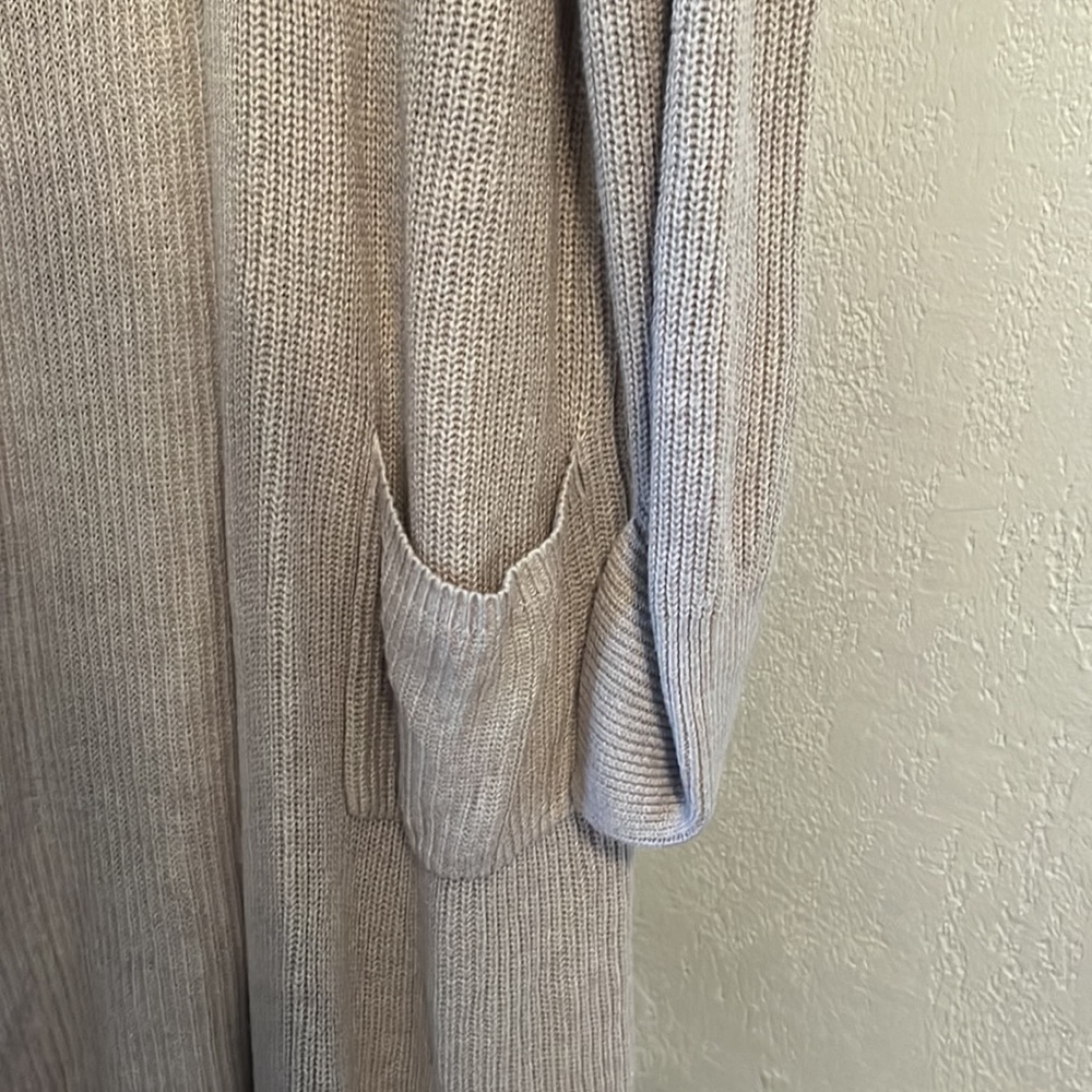 Express tan long cardigan 🤎 - Picture 2 of 6